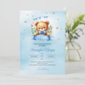 Lieve teddybeer, het is een baby shower kaart (Staand voorkant)