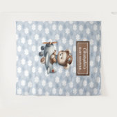 Lieve teddybeer piloot babyshower achtergrond wandkleed (Voorkant (horizontaal))