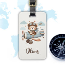 Lieve teddybeer piloot gepersonaliseerd