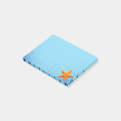 Lieve Tekenfilm Zeester Blauwe Oceaan Post-it® Notes (Schuin)