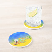 Lieve Tekenfilmvis Zandsteen Onderzetter (Zijkant)