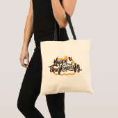 Lieve tekst op pompoen voor Thanksgiving Tote Bag (Voorkant (product))