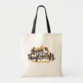 Lieve tekst op pompoen voor Thanksgiving Tote Bag (Voorkant)