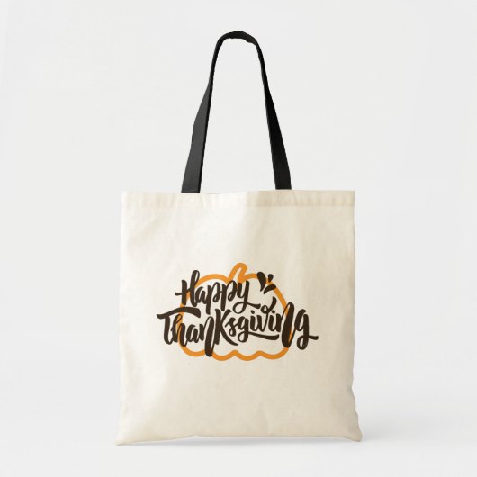 Lieve tekst op pompoen voor Thanksgiving Tote Bag (Voorkant)