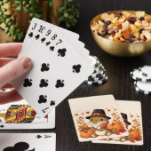 Lieve Thanksgiving Dinosaurus Pokerkaarten (Insitu)