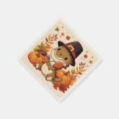 Lieve Thanksgiving Dinosaurus Servet (Hoek)