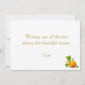 Lieve Thanksgiving Kaart (Achterkant)
