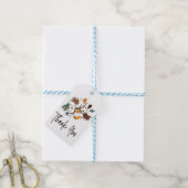 Lieve Thanksgiving-pilgrim herfstgroen Doodles Cadeaulabel (Met Touw)