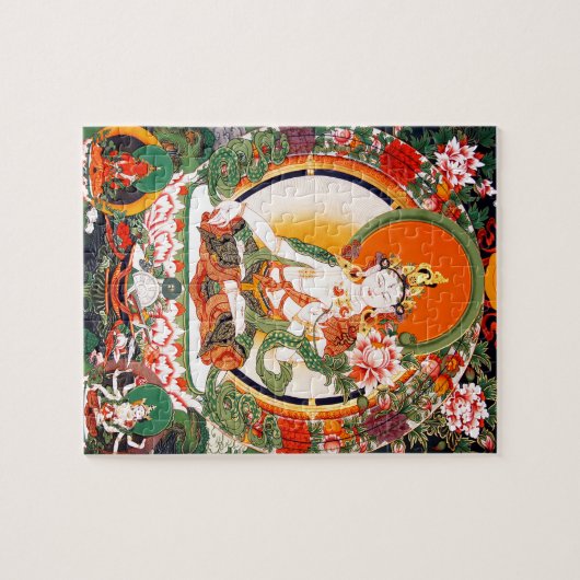 Lieve Tibetaanse boeddhistische kunst Legpuzzel (Horizontaal)