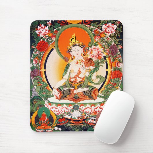 Lieve Tibetaanse boeddhistische kunst Muismat (Met muis)