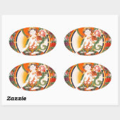Lieve Tibetaanse boeddhistische kunst Ovale Sticker (Vel)