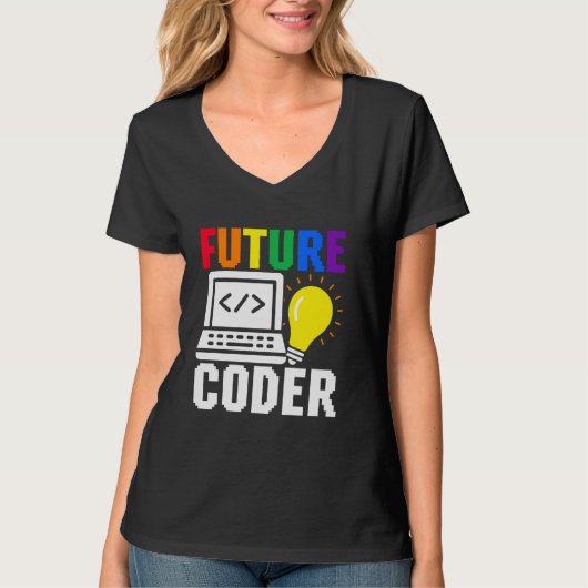 Lieve Toekomstige Codeerder Kind Carrière Computer T-shirt (Voorkant)