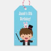 Lieve Tovenaarsjongen Kinderen Magie Verjaardagsfe Cadeaulabel (Voorkant)