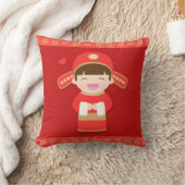 Lieve traditionele Chinese bruidegom huwelijksdeco Kussen (Deken)
