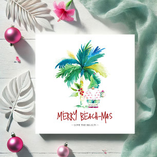 Lieve Tropische Kerstkaarten Notitiekaartje