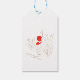 Lieve tulp in de wind en de regen cadeaulabel