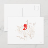 Lieve tulp in het briefkaart van de wind en de reg (Voorkant / Achterkant)