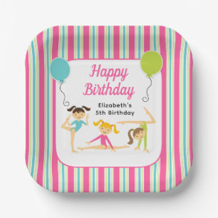 Lieve turnsters verjaardag papieren bord