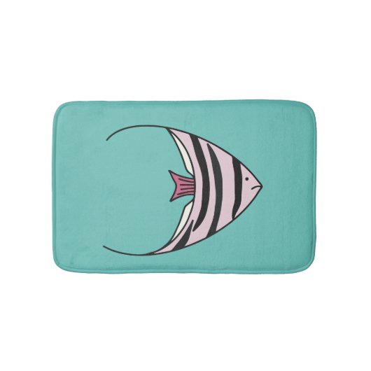 Lieve Turquoise Vis Badmat (Voorkant)