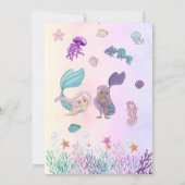 Lieve Tweeling Zeemeerminnen en Piraten Verjaardag Kaart (Achterkant)