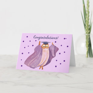 Lieve Uil Afstudeer Congratulatiekaart Bedankkaart