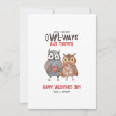 Lieve Uil Altijd en Voor altijd Valentijnsdag Feestdagenkaart (Voorkant)