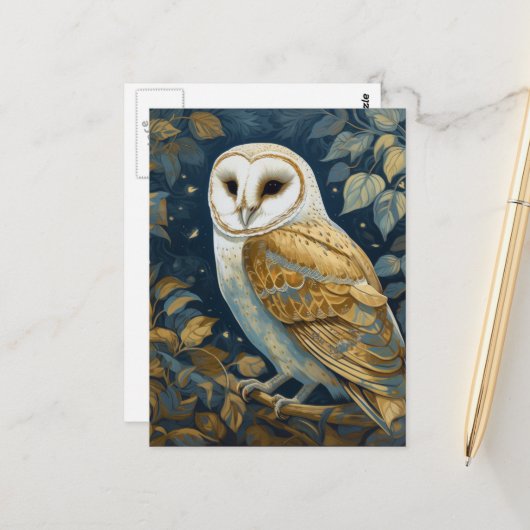 Lieve Uil Briefkaart (Voorkant / Achterkant in situ)