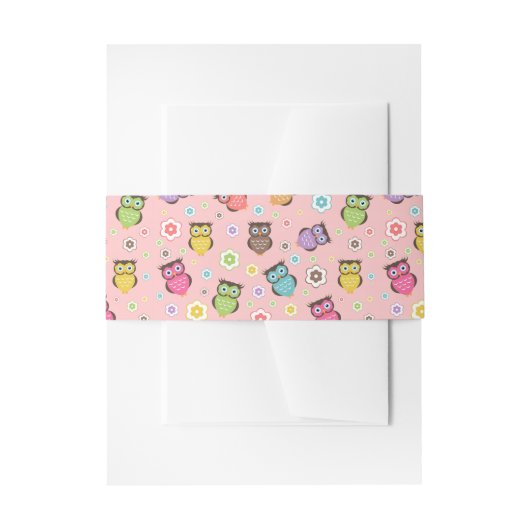 Lieve Uil en Bloemendesign Uitnodigingen Wikkel (Voorkant Voorbeeld)
