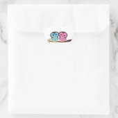Lieve Uilen Hart Sticker (Tas)