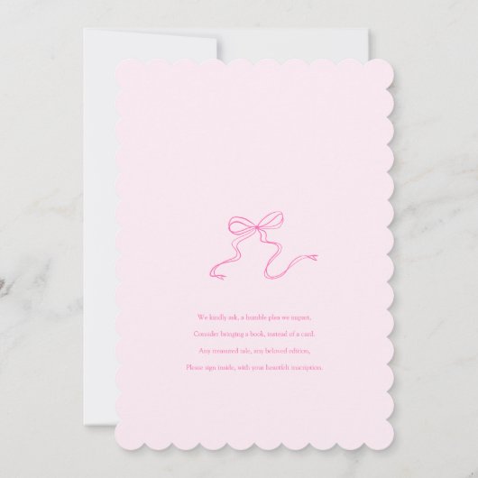 Lieve uitnodiging voor babyfeestje met handgeteken (Achterkant)