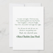 Lieve vader en zoon rijden in een klassieke auto i feestdagenkaart (Achterkant)