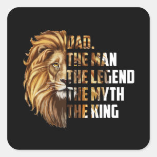 Lieve vader het Man de legende de mythe de koning Vierkante Sticker