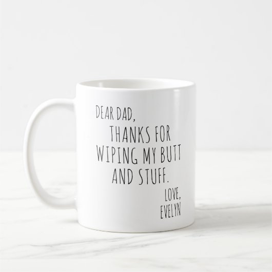 Lieve vader vaders dag cadeau van dochter zoon vro koffiemok (Links)