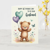 Lieve Vaderdag Beer Kaart (Gele Bloem)