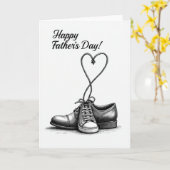 Lieve Vaderdag Schoenen Kaart (Gele Bloem)