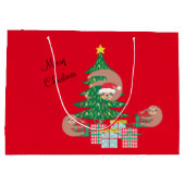 Lieve vakantie luiaard groot cadeauzakje (Achterkant)