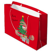 Lieve vakantie luiaard groot cadeauzakje (Achterkant Gekanteld)