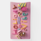 Lieve vakantie spandoek (Verticaal)