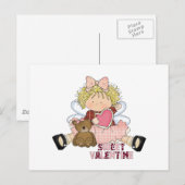 lieve valentijn blonde kleine meid cutie feestdagenkaart (Voorkant / Achterkant)