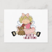 lieve valentijn blonde kleine meid cutie feestdagenkaart (Voorkant)