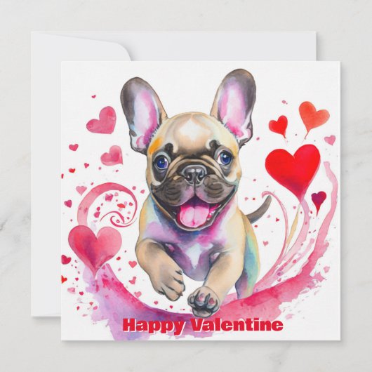 Lieve Valentijn Franse Bulldog (Voorkant)