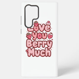 Lieve Valentijnsdag Fruit en Cupcake Citaat Samsung Galaxy Hoesje