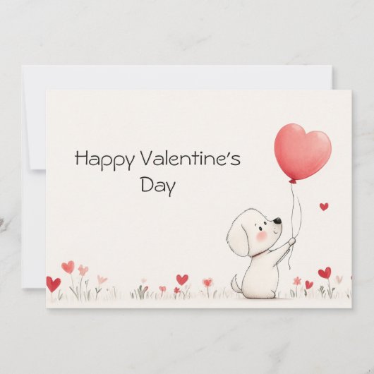 Lieve Valentijnsdag wenskaart ❤️🎈 Kaart (Voorkant)