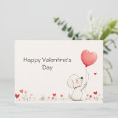 Lieve Valentijnsdag wenskaart ❤️🎈 Kaart (Staand voorkant)