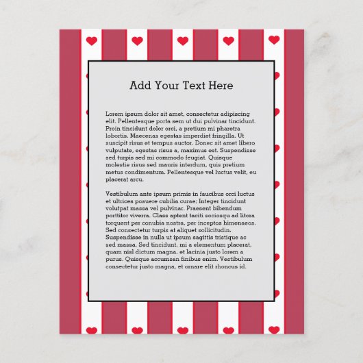 Lieve Valentijnsdag Witte lijnen Liefde Flyer (Voorkant)