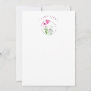 Lieve Valentijnskaart met watercolorontwerp Notitiekaartje