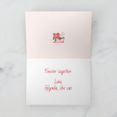 Lieve Valentijnskat met gebak en taarten Kaart (Binnen)