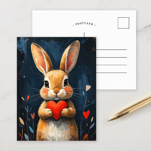 Lieve Valentijnskonijn moderne kunst Briefkaart