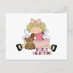 lieve valentine blonde kleine meisje schatje feestdagenkaart