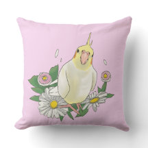 Lieve Valpapagaai Bloem Illustratie